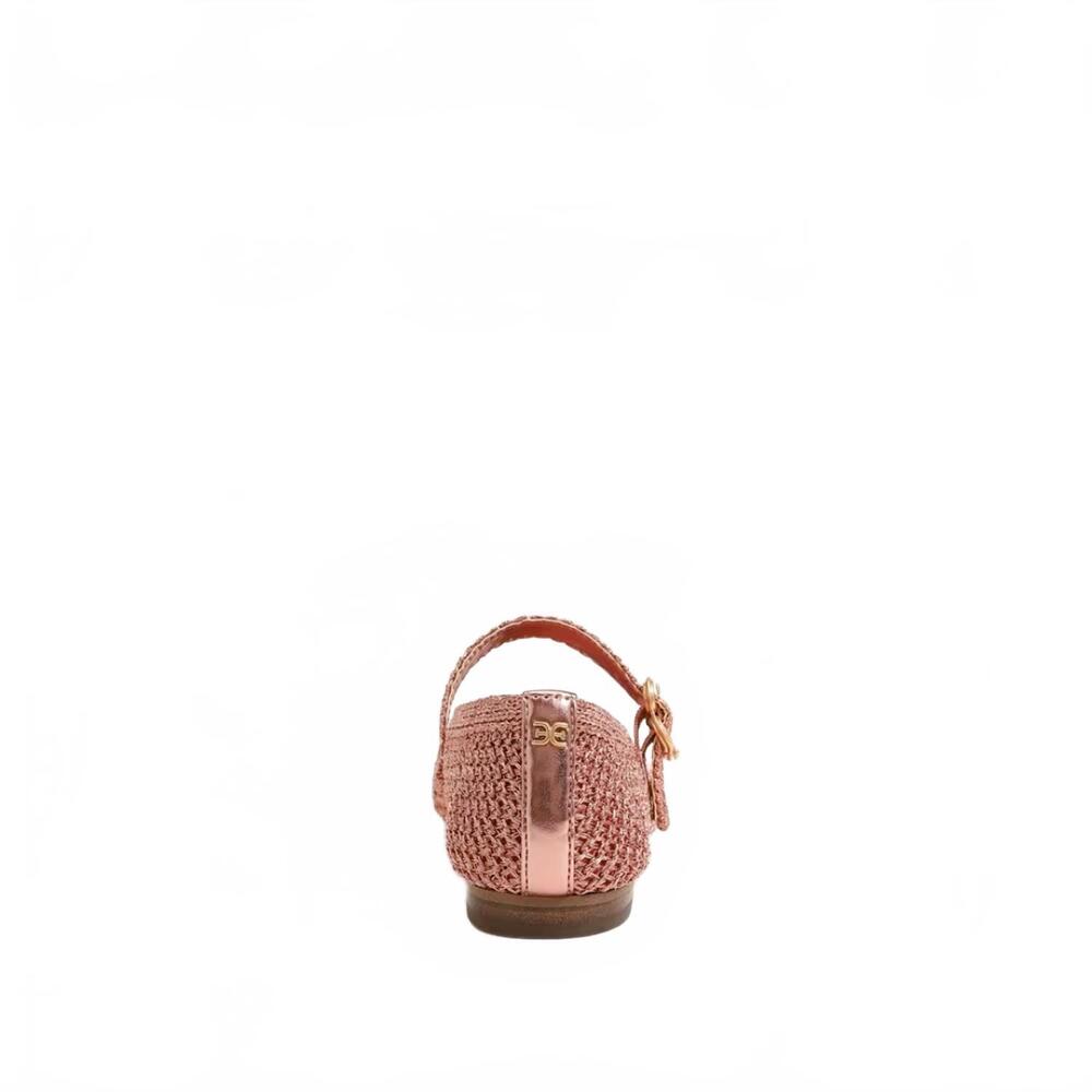 NEW SAM EDELMAN women's michaela knit mary jane flat in indie pink - Picture 6 of 7